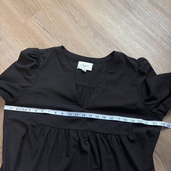 Tuckernuck Kenzo Dress black crepe size XXL tiered swing mini long sleeve - Picture 6 of 7